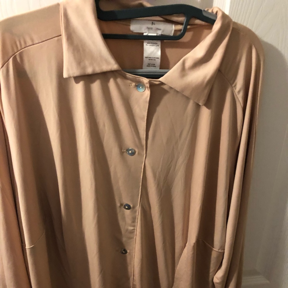NWT Jessica Neomi Gold blouse size 1x